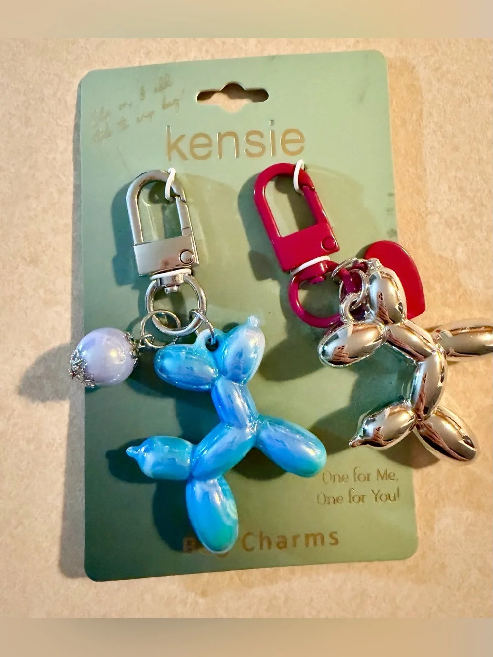 Kensie Balloon Dog Bag Charms NWT - Picture 2 of 3